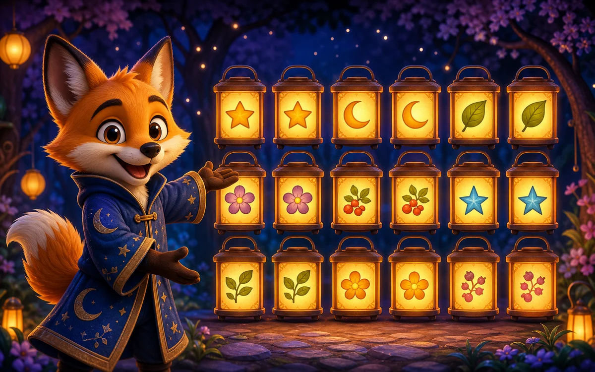 FOX LANTERN PAIRS gameplay screenshot