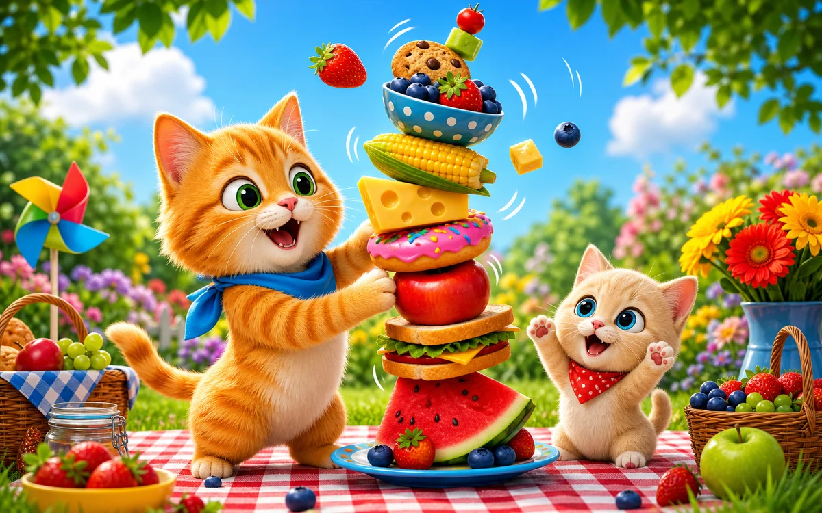 KITTY SNACK STACK gameplay screenshot