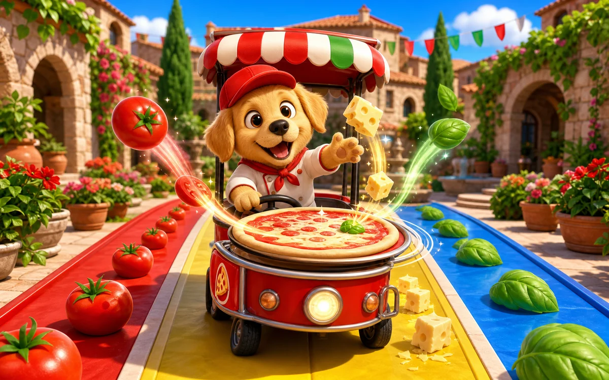 PUPPY PIZZA PARADE gameplay screenshot